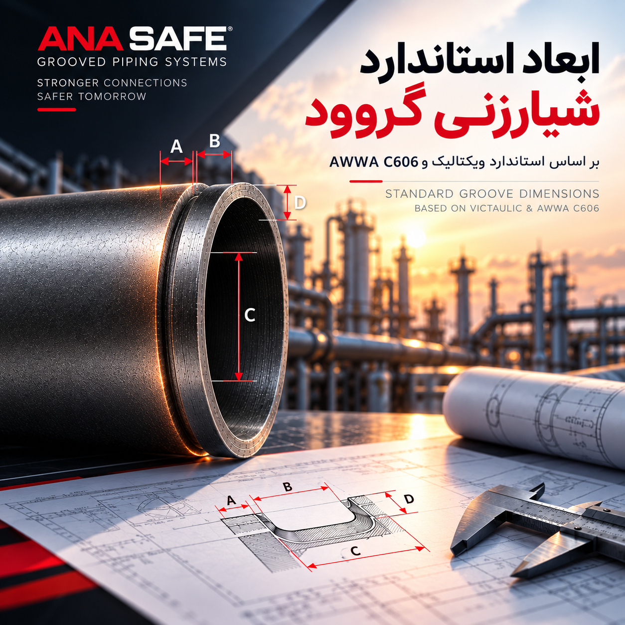 راهنمای جامع ابعاد استاندارد شیارزنی گروود (Groove Dimensions)